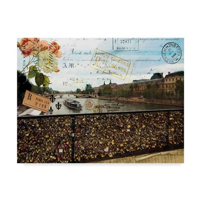 24" x 32" Postcards Of Paris Viii by Sandy Lloyd - Trademark Fine Art