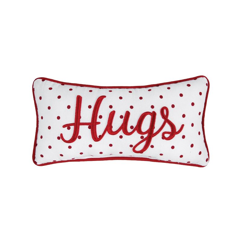 C&F Home 6" x 12" Hugs Dot Petite Valentine's Day Decorative Throw Pillow, 1 of 9