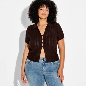 Women's Flyaway Cardigan - Wild Fable™ Brown XXL : Target