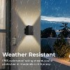 Techko Maid Outdoor Solar Wall Light Square Aluminum Metal Black Sconce - 4 of 4