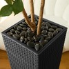 DR.Planzen 72" Faux Ficus Tree with Real Wood - UV Resistant 6FT Artificial Plant with Silk Leaves in 15.7" Planter for Indoor & Floor Decor - 4 of 4