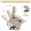 Power Lift Massage Recliner Chair for Elderly with Adjustable Massage & Heating, Side Storage Pockets, Retractable Armrests for Living Room - 4 of 4