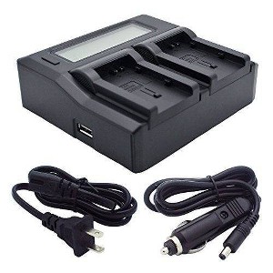 Dual Channel Battery Charger for Canon BP-820 BP-828 Camcorder Batteries - 1 of 3