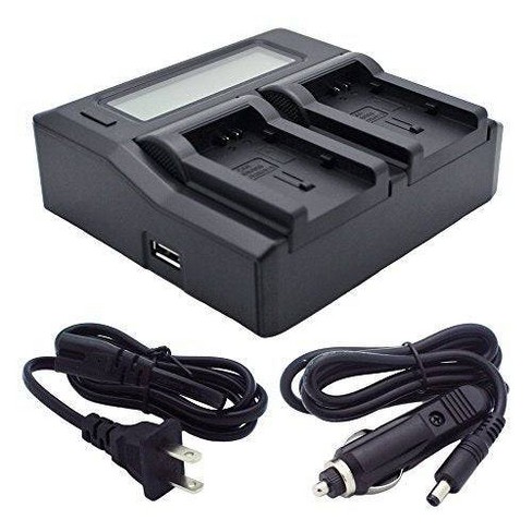 Dual Channel Battery Charger for Canon BP-820 BP-828 Camcorder Batteries - image 1 of 3