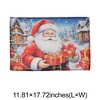 Unique Bargains Christmas Place Mats Gift Box Old Men Flax Red Blue White 11.8"x17.7" 2 Pcs - 3 of 4