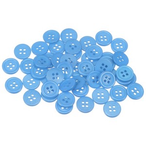 Unique Bargains Resin DIY Craft Flat 4-Hole Sewing Buttons 100 Pcs - 1 of 4