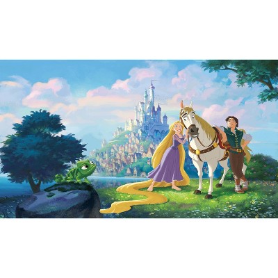 6'x10.5' XL Disney Princess Tangled Chair Rail Prepasted Mural Ultra Strippable - RoomMates