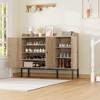 Jojoka Boho-Style Rattan Shoe Cabinet – Freestanding 3-Door Organizer with Large Storage Capacity for 24-28 Shoes - 3 of 4