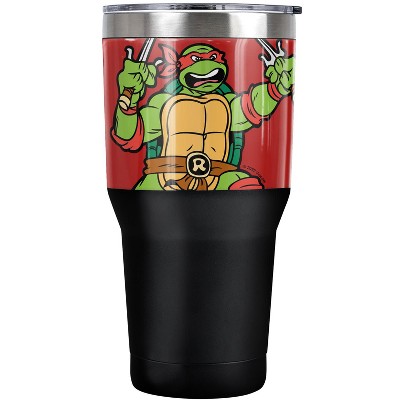 TMNT Raph And Logo Steel Tumbler 30oz Coffee Travel Mug