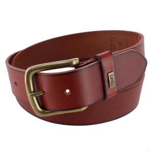 Chaps Men's 38mm Burnished Edge Leather Casual Belt - 1 of 4