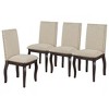 4 Dining chairs Wood Upholstered Fabirc for Dining Room - 4 of 4