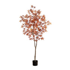 Nearly Natural 6-ft Autumn Japanese Maple Artificial Fall Tree - 1 of 4