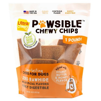 Pawsible Rawhide Peanut Butter Free Chips Dog Treats - 16oz : Target