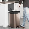 LunaLulink Rose Gold 13.2 Gallon Step Trash Can with Soft Close Lid and Deodorizer Compartment - 2 of 4