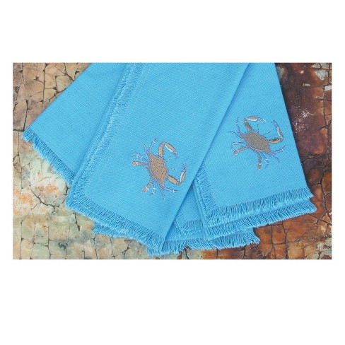 4pk Cotton Easy Care Napkins Blue - Threshold