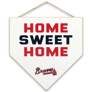 MLB Atlanta Braves Home Sweet Home Hanging Wood Wall Decor - 1 of 4