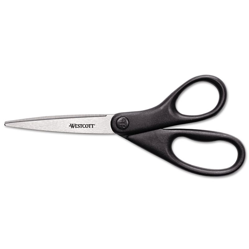 Westcott Design Line Stainless Steel Scissors Metallic Black 8" Long 13139, 1 of 2