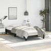 vidaXL Twin Bed Frame, Faux Leather Upholstered Platform Bed Frame, Black, No Mattress - 3 of 4