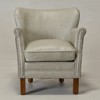 KINWELL Compact Leather Armchair, Top-Grain Genuine Leather Upholstered Chair for Small Spaces - 2 of 4