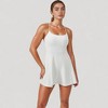 Anna-Kaci Active Women's Activewear Tennis Dress with Spaghetti Straps and A-Line Skirt Design - 2 of 4