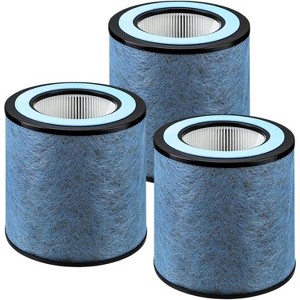 Nispira HP105 HP152 Filter Replacement for Shark NeverChange Air Purifier Part HE15FKPET 3-in-1 True HEPA Activated Carbon, 3 Packs - 1 of 4