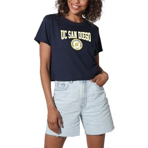 Women's University Of California San Diego Collegiate Seal Crop Top T-Shirt - 1 of 4
