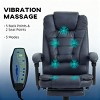 TopComfy Accent Chairs High Back Massage Desk Chair with Heat Reclining Backrest Soft Padding Comfort seat for Office, Blue, 31.1"*26.5"*47.8" - 4 of 4