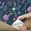 Disney Encanto Embroidery Floral Kids' Peel and Stick Wallpaper Navy - 2 of 4