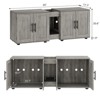 Homhougo Cat Litter Box Enclosure for 2 Cats, Furniture with Double Room,Hidden Double Litter Box Enclosure Furniture - 2 of 4