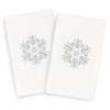 2pk Cardinal Hand Towel Set White - Linum Home Textiles