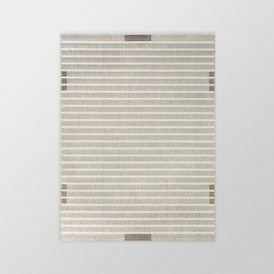 7'10"x10' Uniform Stripe Outdoor Rug Cream - Threshold™