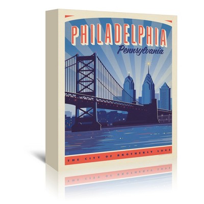 Philly Skyline by Anderson Design Group Wrapped Canvas - Americanflat - 5" x 7"