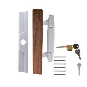 Brixwell 13-154wk Patio Door Handle With Key Cylinder White Finish - 1 of 4