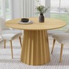 Lirago Solid Wood Round Dining Table for 4 People Nordic style 46*46 Natural - 2 of 4