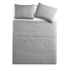 VCNY 3pc King Ocean Square Pinsonic Quilt Set Gray: Hypoallergenic, Embroidered, Nautical Style - 3 of 4