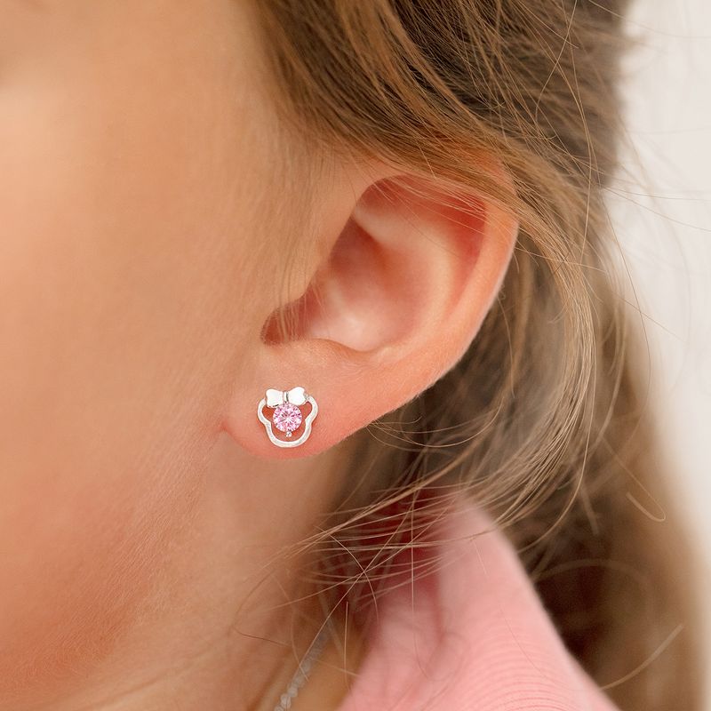 Girls' Miss Mouse Screw Back Sterling Silver Earrings - In Season Jewelry, 4 of 7