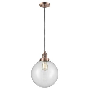 Beacon - 1 Light Cord Hung Mini Pendant In Industrial Style-13 Inches Tall and 10 Inches Wide - 1 of 1