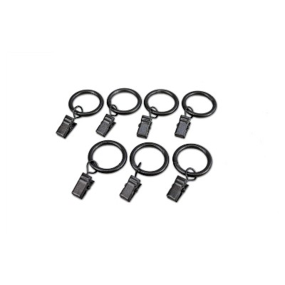 7pc Dry Rings Brackets Graphite, Curtain Clip Rings Target