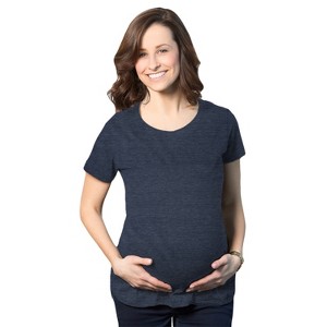 Comfortable Womens Maternity Shirts Blank Pregnancy Shirts Plain Fitted Tees - Crazy Dog Maternity T Shirt - 1 of 4