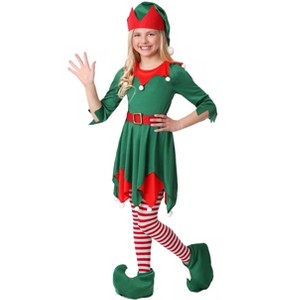 HalloweenCostumes.com Girl's Santa's Helper Costume - 1 of 3