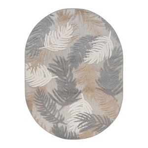 World Rug Gallery Tropical Floral Modern Indoor/Outdoor Area Rug - 1 of 4