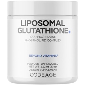 Codeage Liposomal Glutathione Powder 1000mg Supplement Reduced L-Glutathione, Phospholipids - 2.22 oz - 1 of 4