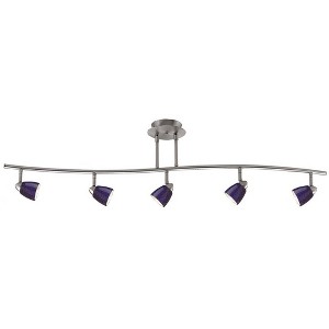 Cal Lighting SL-954-5-BS/BL Five Light Pendant from Serpentine Collection 48.38 inches, Pwt, Nckl, B/S, Slvr - 1 of 1