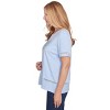 Alfred Dunner Womens Striped Butterfly Short Sleeve Tee - 4 of 4