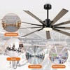 Parrot Uncle 72"Industrial Black LED Windmill Ceiling Fan with Light and Remote HVLS Fan - 4 of 4