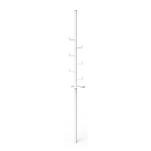 Dexmalle Indoor/Balcony Clothes Drying Rack with Tray and Adjustable High,Floor to Ceiling,White - 1 of 4