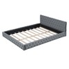 HomeRoots Gray Tufted Velvet Upholstered Queen Bed Frame - 4 of 4