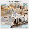 4 Dining Chairs,Modern Fabric Upholstered Kitchen Side Chairs,Curved Backrest Dining Chairs with Oak Legs,Dining Chair Set of 4 for Dining Room - 3 of 4