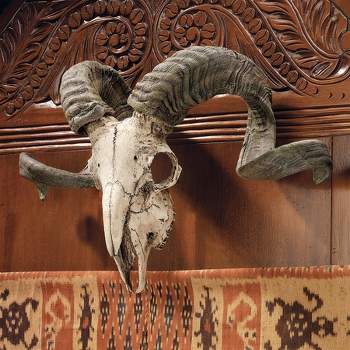 Design Toscano Corsican Ram Skull and Horns Wall Trophy
