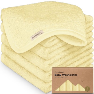 6pk Deluxe Baby Washcloths, Organic and Soft Baby Wash Cloth, Baby Bath Towel, Face Cloths